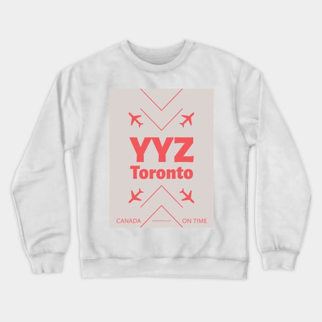 YYZ aviation code Canada 4102021 Crewneck Sweatshirt by Woohoo